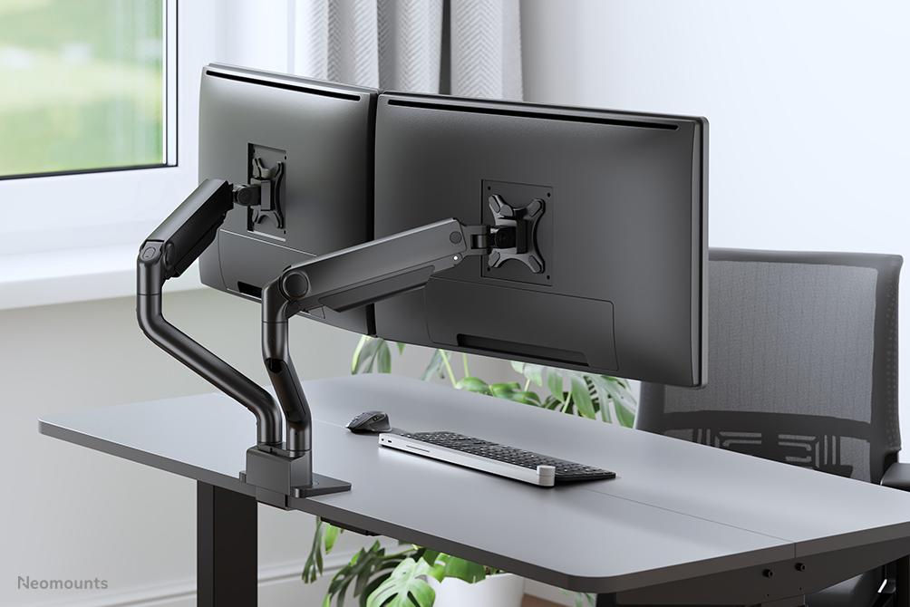 Neomounts DS70S-950BL2 Brazo de monitor 17-35" - resorte de gas - Topfix - Tope-a-180°